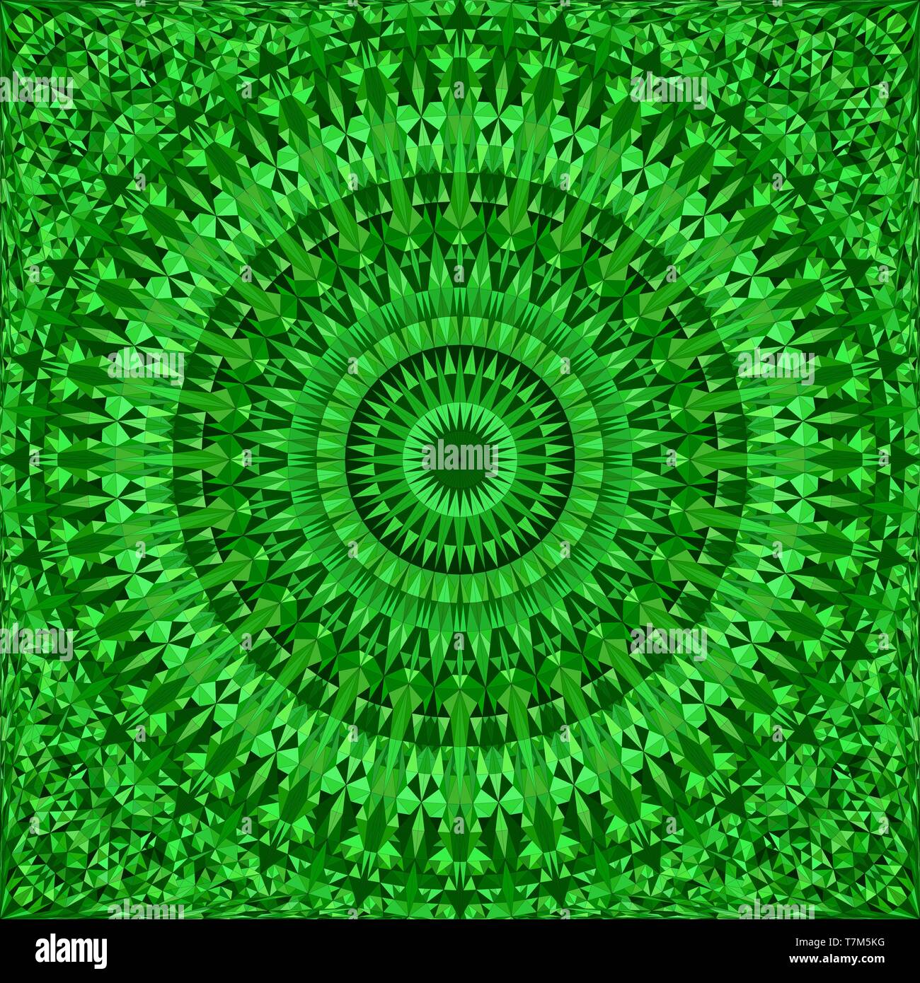Grüne wiederholen Kaleidoskop Muster Hintergrund-abstrakten ethnischen Vektor Mandala wallpaper Stock Vektor