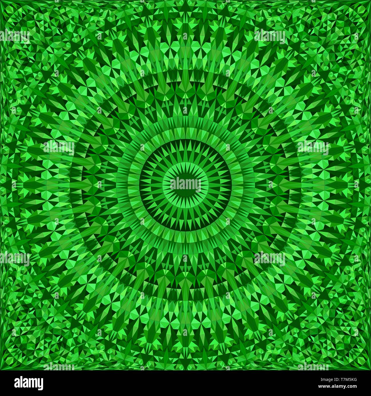 Grüne wiederholen Kaleidoskop Muster Hintergrund-abstrakten ethnischen Vektor Mandala wallpaper Stock Vektor