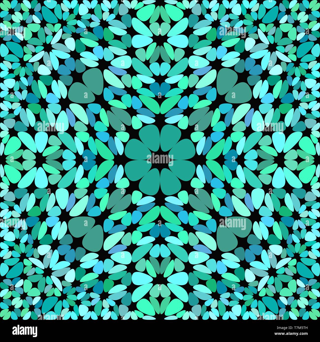 Türkis nahtlose Kies Mosaik Muster Hintergrund - Abstrakt vector Ornament Stock Vektor
