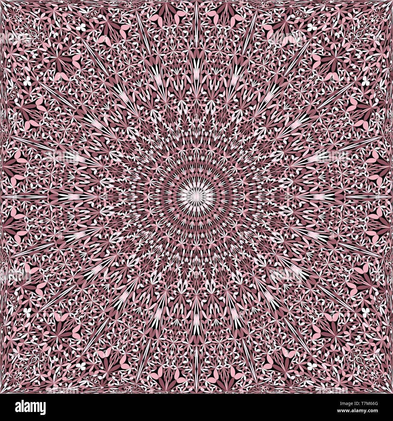 Rosa abstrakte nahtlose Blütenblatt Garten mandala Geometrie Muster Tapete Stock Vektor