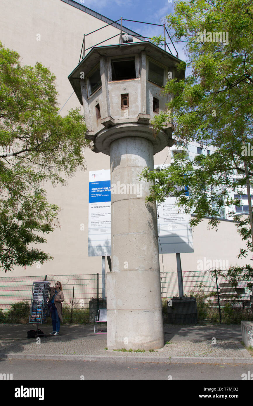 Ein ehemaliger DDR-Wachturm Stockfoto