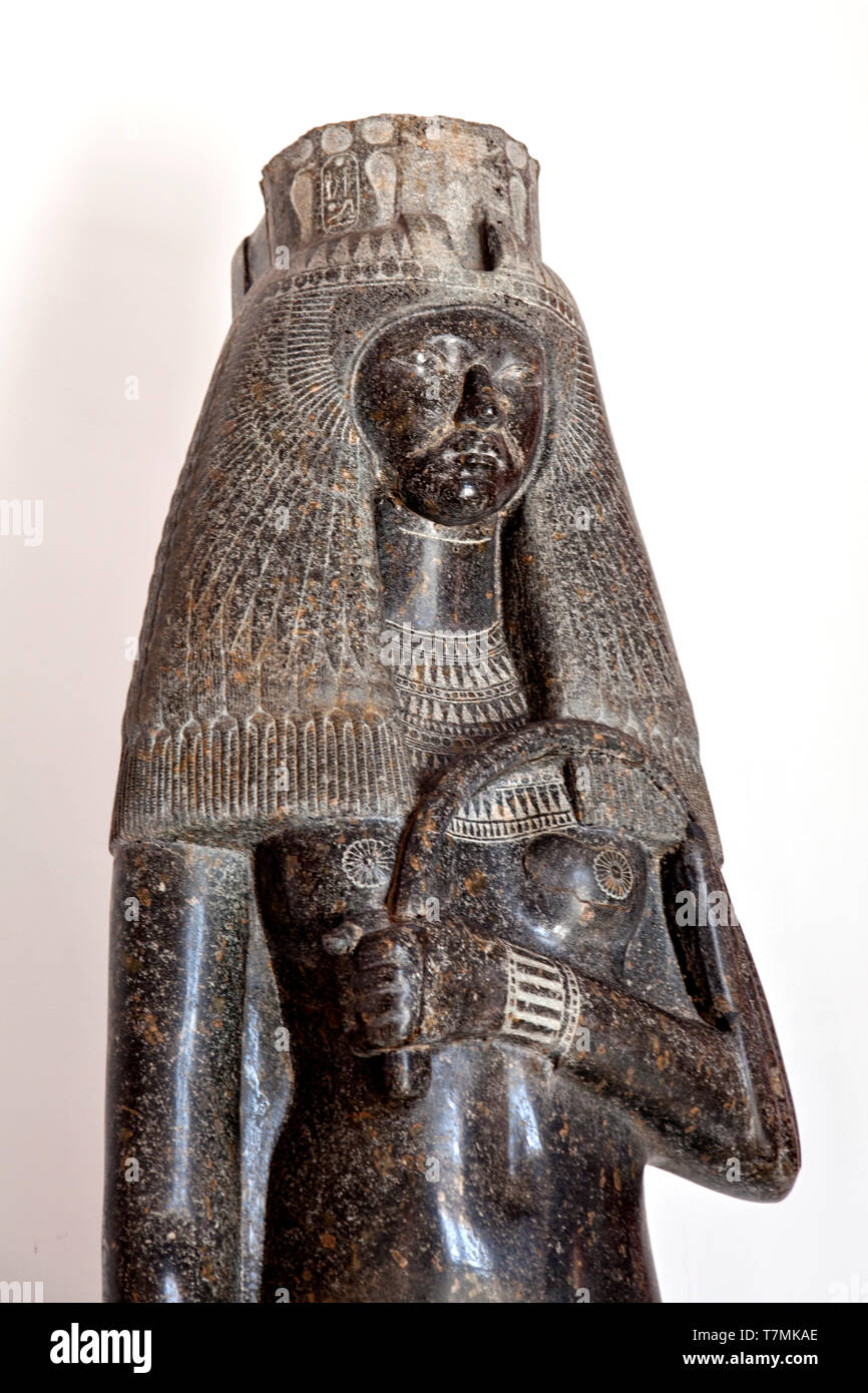 Ägyptische Statue von Königin Tuia im Vatikan Museum, Vatikan, Rom, Italien Stockfoto