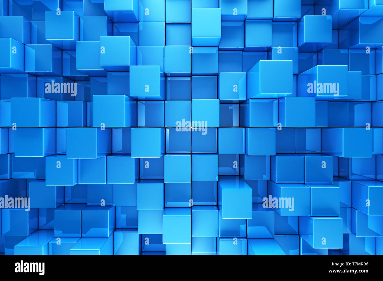 Blauen Blöcke abstrakten Hintergrund Stockfoto