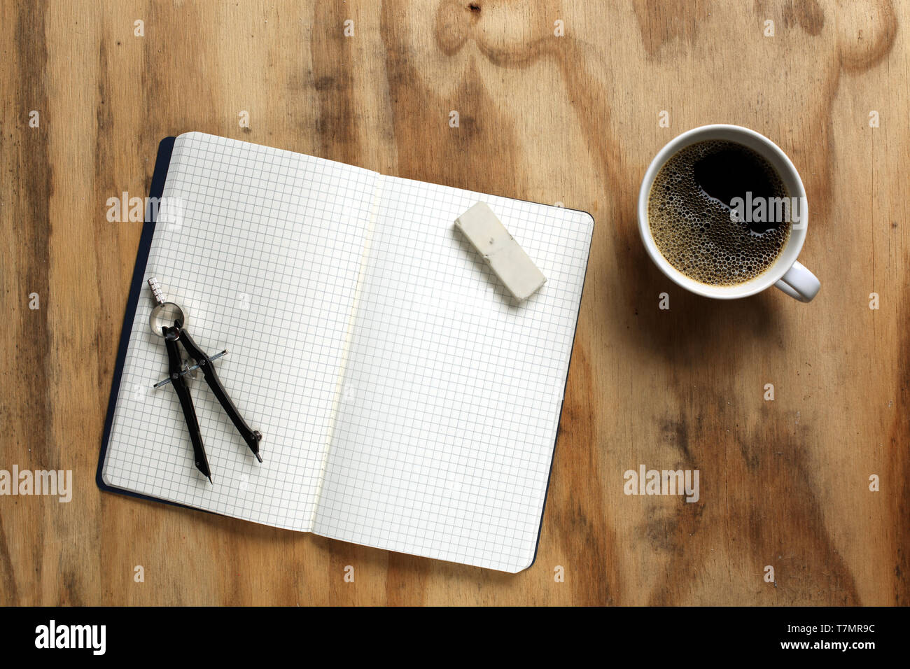 Leer Notebook öffnen Stockfoto