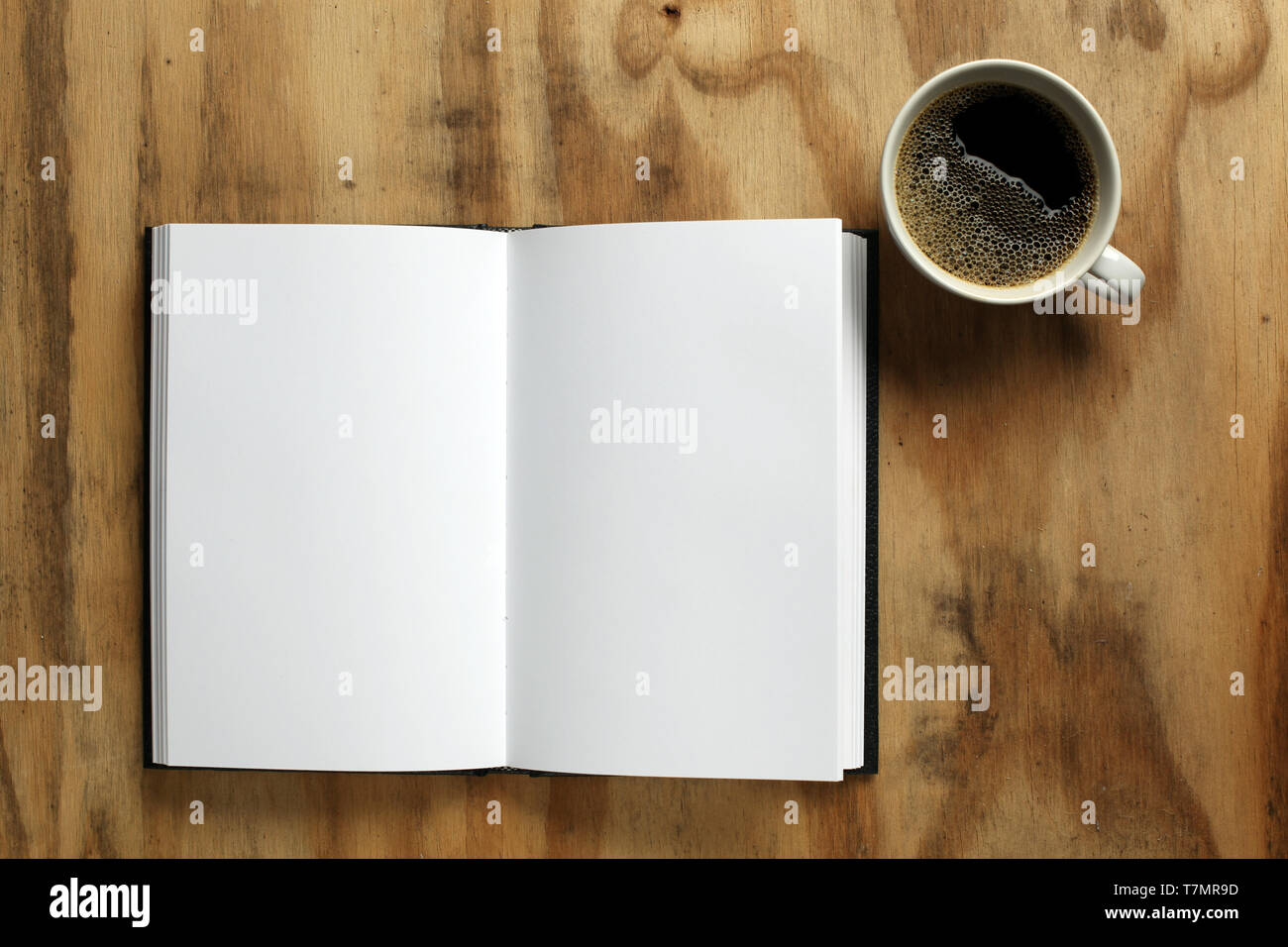 Leer Notebook öffnen Stockfoto