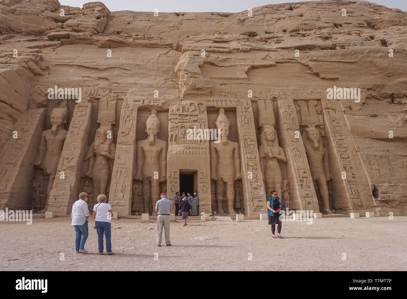 Abu Simbel, Ägypten Touristen besuchen die