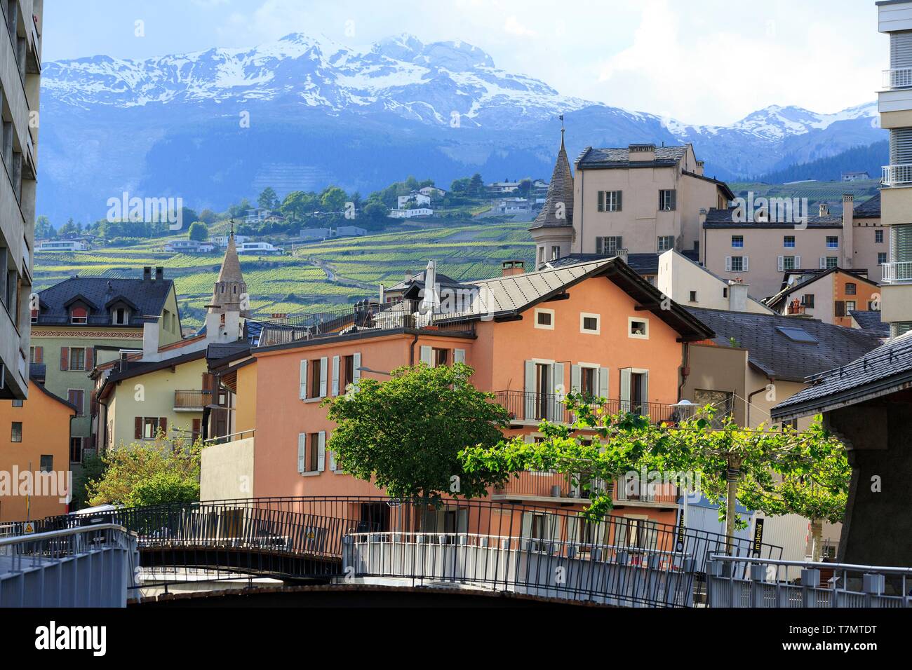 Schweiz, Kanton Wallis, Sion, Altstadt Stockfoto