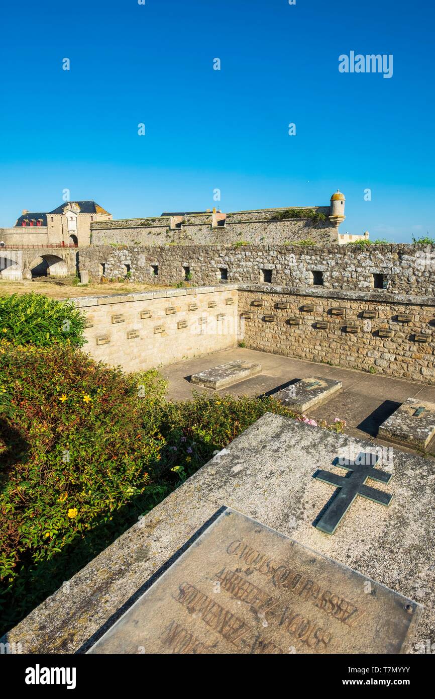 Frankreich, Morbihan, Guidel, die Zitadelle, die im 16. Jahrhundert von den Spaniern, Gedenkstätte für den Widerstand Schüsse gebaut Stockfoto