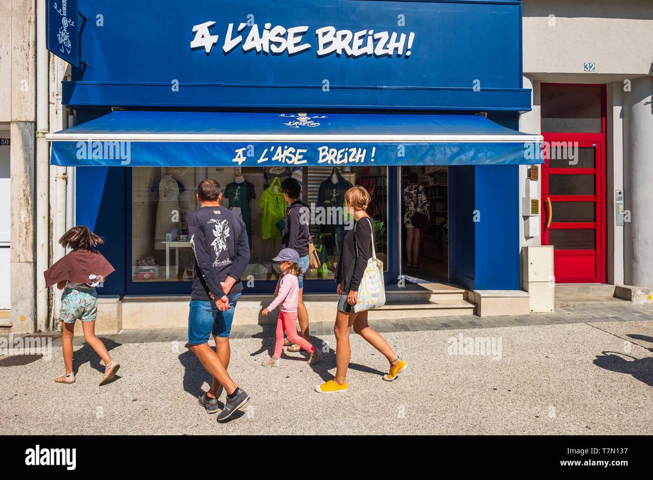 Frankreich, Finistere, Brest, Siam, der Shop A l'aise Breizh Stockfoto
