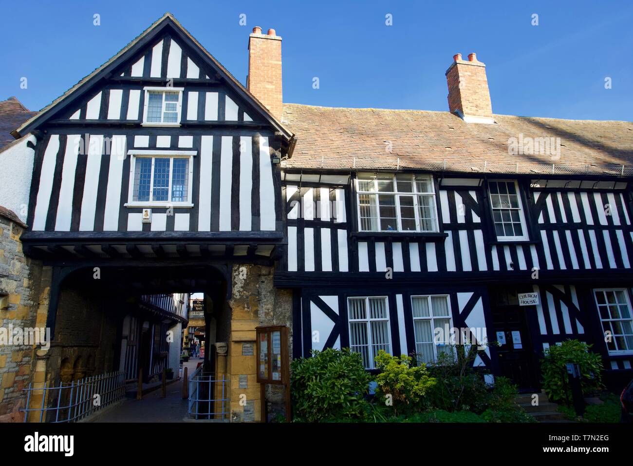 The Old Vicarage jetzt als Kirche Haus, Evesham, Worcestershire, England bekannt Stockfoto