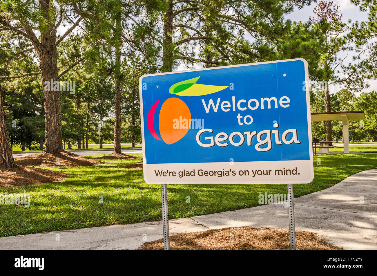 Georgia Welcome Sign Usa Stockfotos Und Bilder Kaufen Alamy