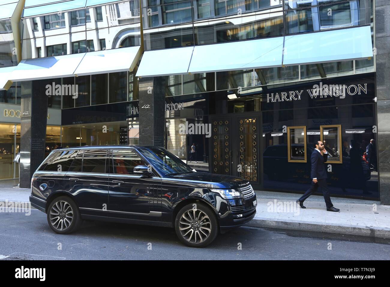 Schweiz, Geneva, Rue du Rhône Stockfoto