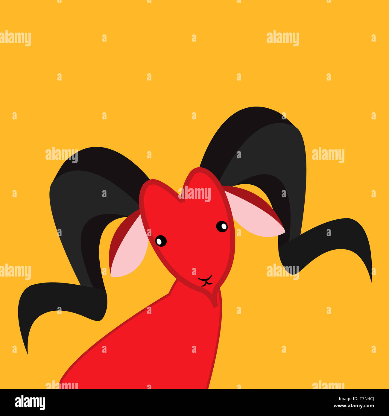 Abbildung: Ein kleines Lamm mit dem Kopf in die Form eines Herzens, die Unschuldigen, die Leidenschaft Stockfoto