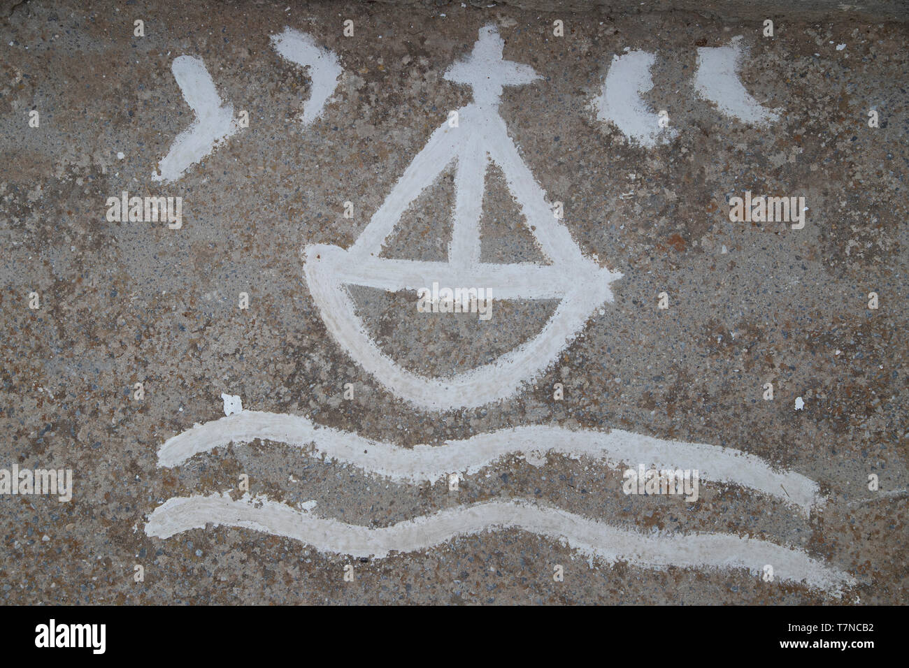 Griechenland, Kykladen, Kythnos Dryopida, historische Stadt Stockfoto