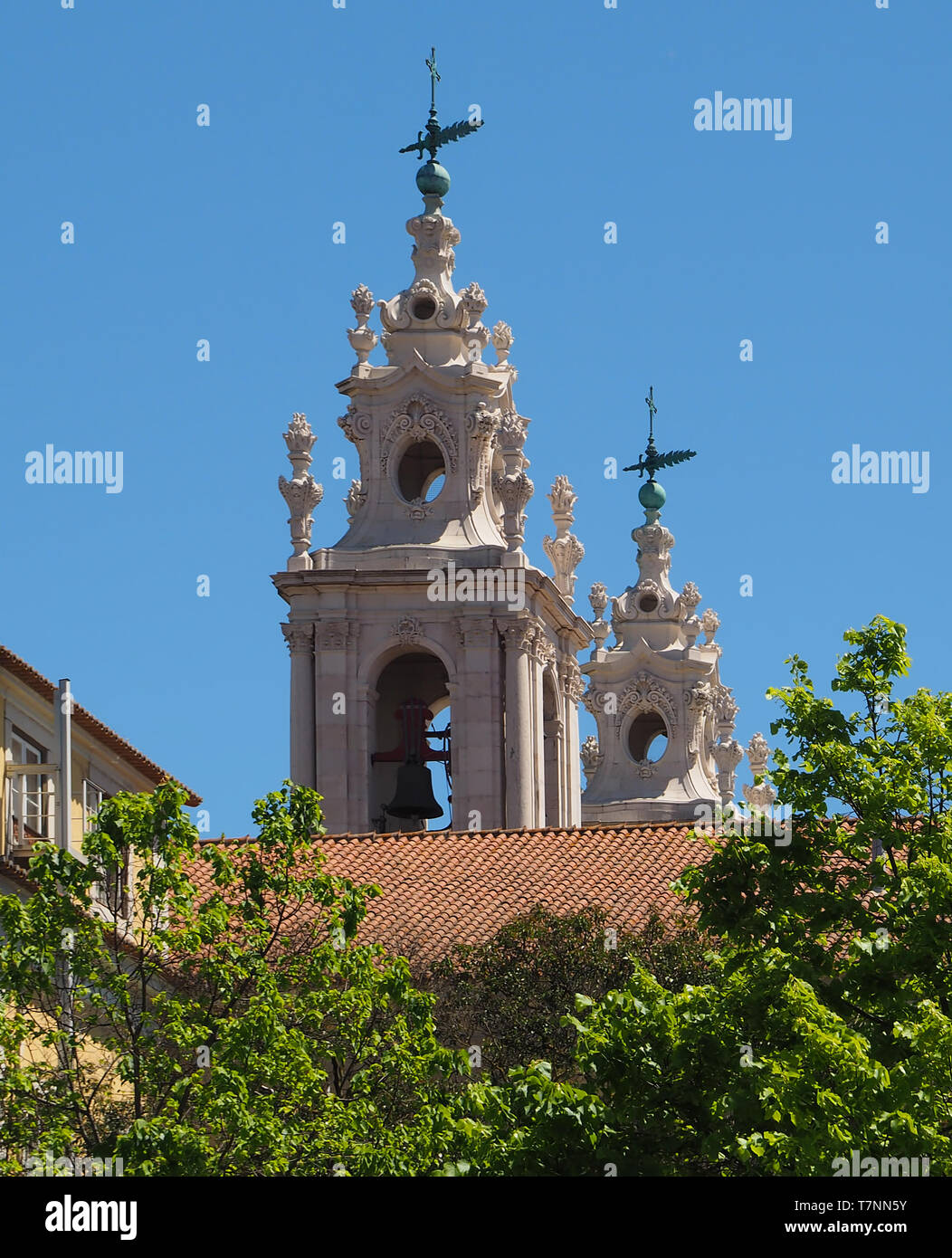 Kirche Basilica da Estrela in Lissabon Stockfoto