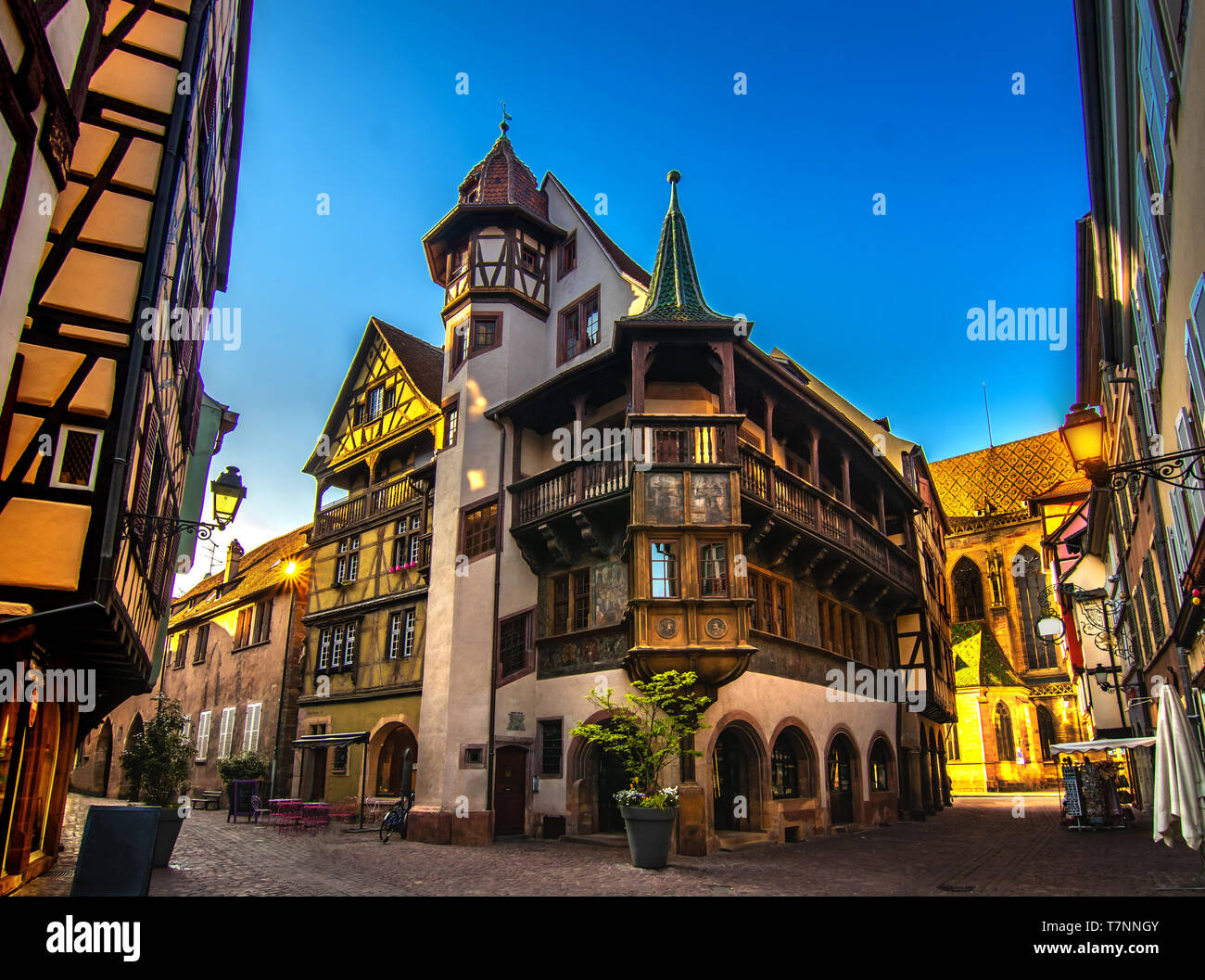 Haus Pfister von 1537 in Colmar, Elsass Frankreich Stockfoto