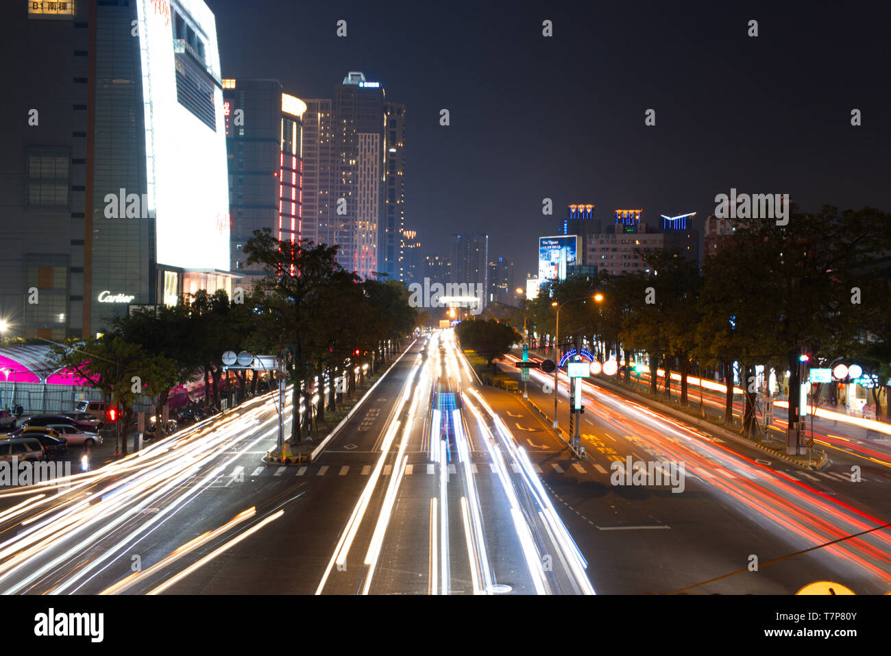 Lichter von Taichung in Taiwan Stockfoto