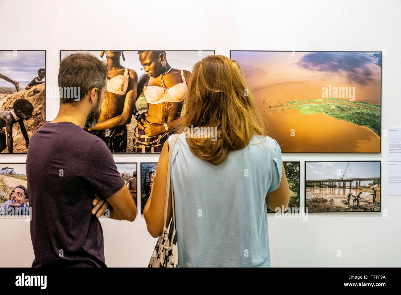 Frankreich, Pyrenees Orientales, Perpignan, historisches Zentrum, Seant Jean District, 57 Kloster während der VISA Fotojournalismus Festival Stockfoto