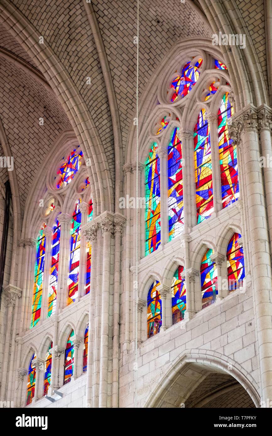 Frankreich, Maine et Loire, Cholet, Kirche Notre Dame in der Mitte des neunzehnten Jahrhunderts im neo-gotischen Stil erbaut Stockfoto