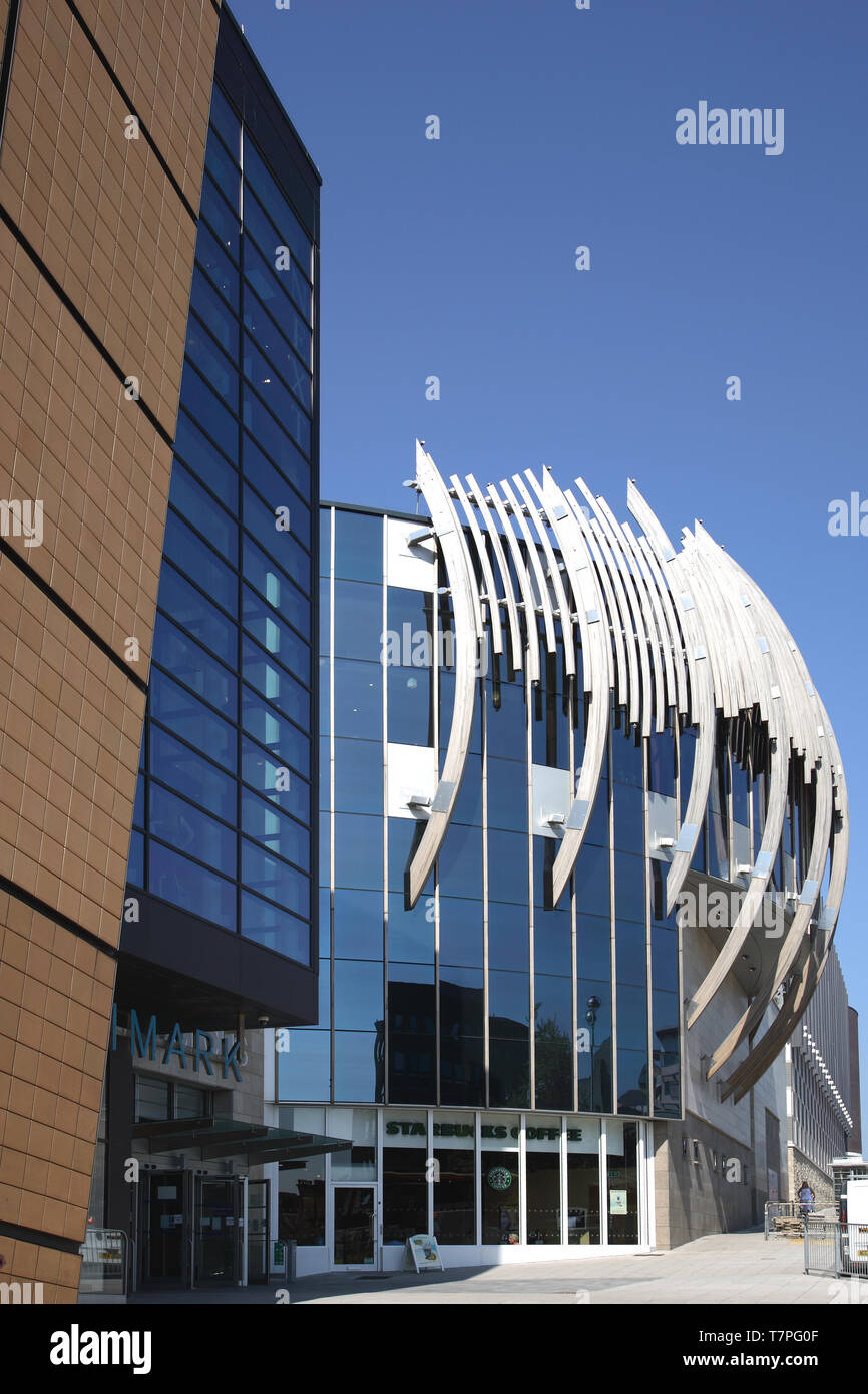 Außenansicht des Drake Circus Einkaufszentrum, Plymouth. Im Jahr 2006 wurde von Chapman Taylor Architekten eröffnet. Stockfoto