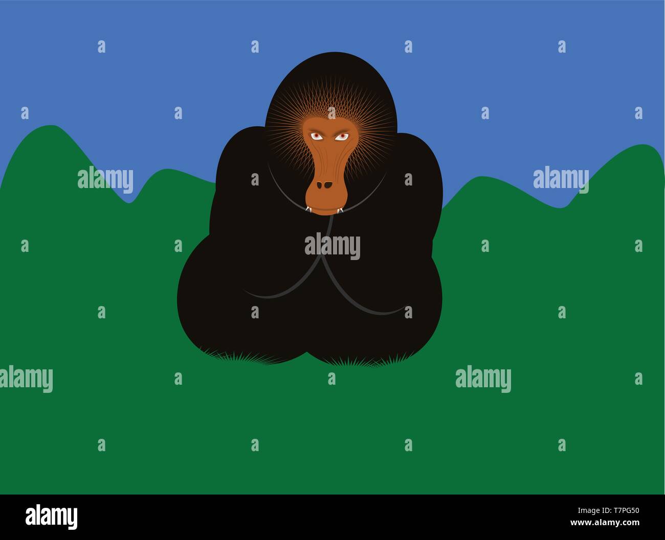 Letzte Aktualisierung ape ist einsam Stock Vektor