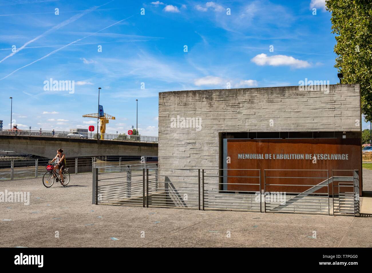 Frankreich, Pays de La Loire, Nantes, Quai de la Fosse, die Gedenkstätte für die Abschaffung der Sklaverei Stockfoto
