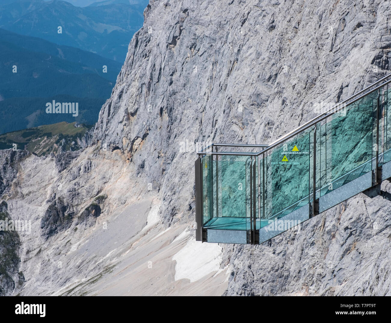 Der Pfad zu nichts auf dem Hohen Dachstein, Österreich, Europa. Stockfoto