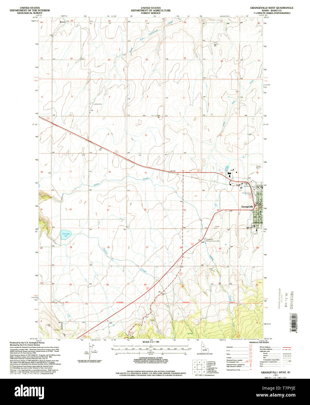 Mappa di grangeville Fotos und Bildmaterial in hoher Auflösung Alamy