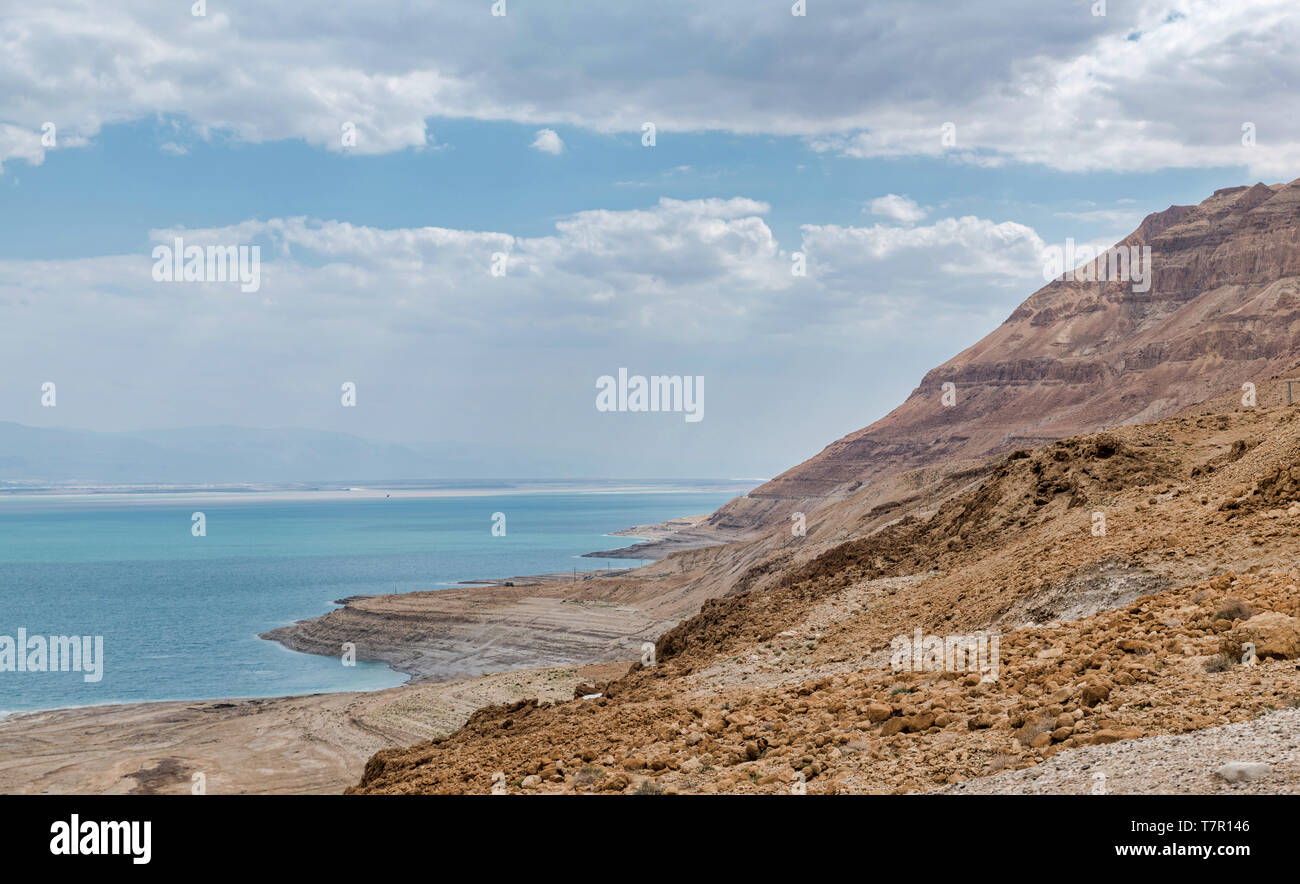 Wüste Landschaft Israels, Totes Meer, Israel Stockfoto