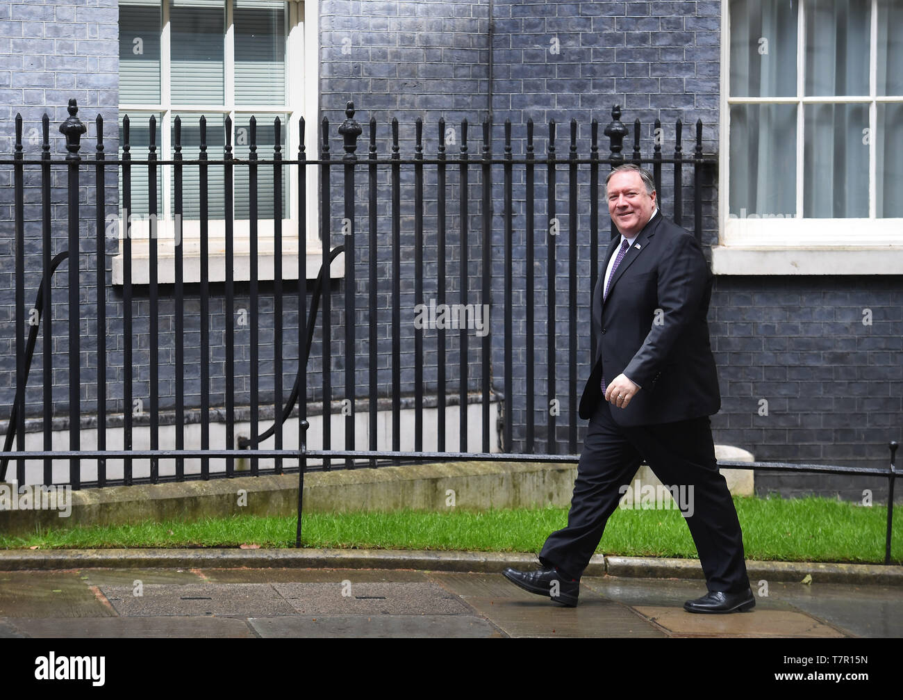 United States Staatssekretär Mike Pompeo kommt in 10 Downing Street, London für ein Treffen mit Premierminister Theresa May. Stockfoto