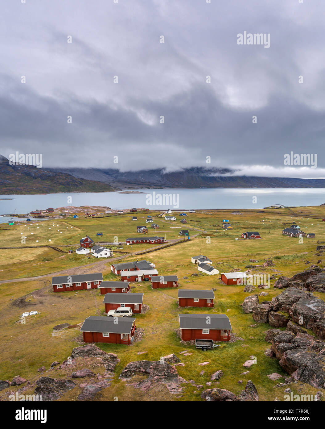 Kabinen, Igaliku, Grönland Stockfoto