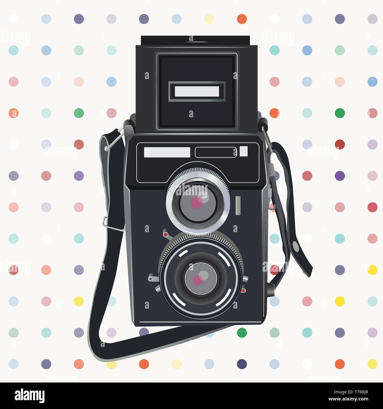 Vector retro Foto Kamera Stock Vektor