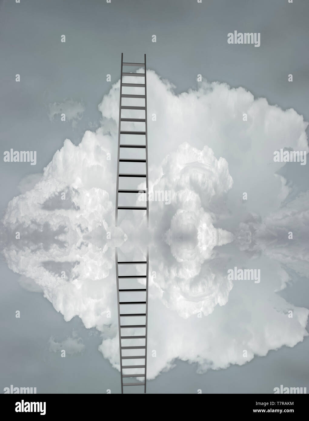 Die Leiter in den Himmel. Wolken Stockfoto