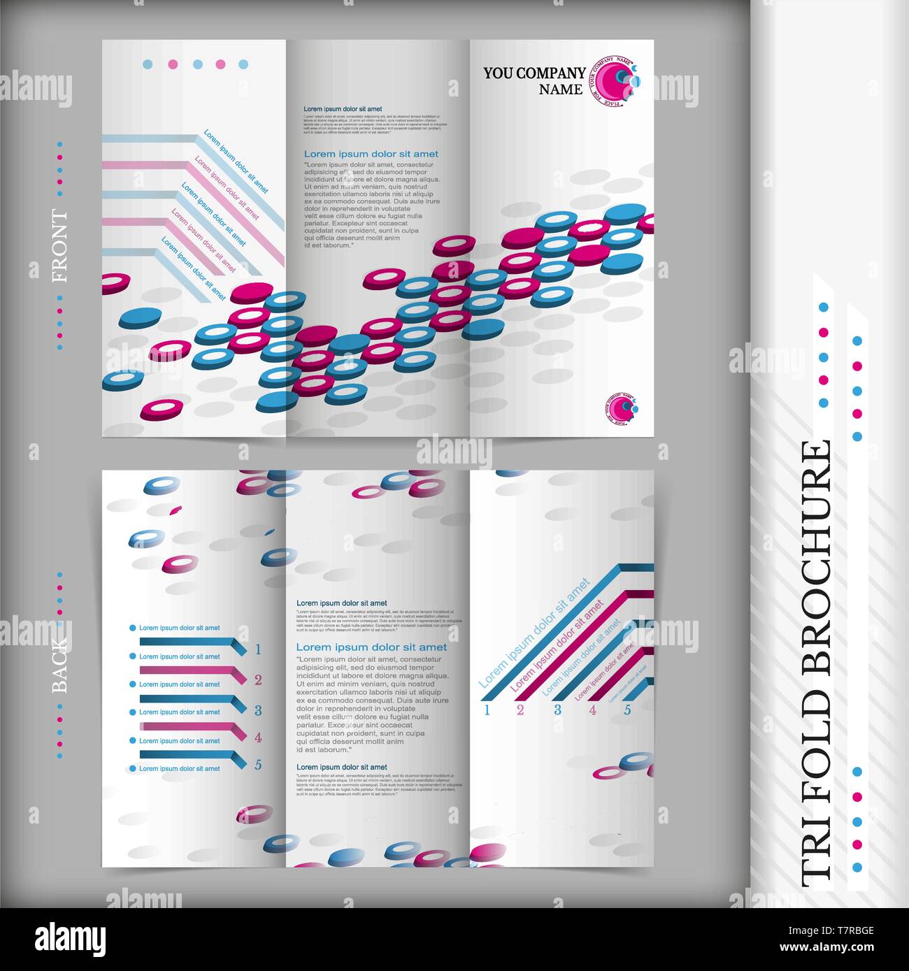 Tri Fold Flyer Brochure Template Design Stockfotos Und Bilder Kaufen Seite 2 Alamy