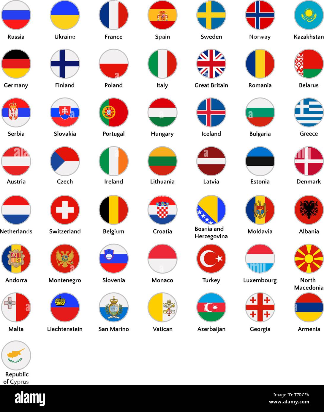 Europische Lnder Icon Set, Fahnen Von Grobritannien, Malta