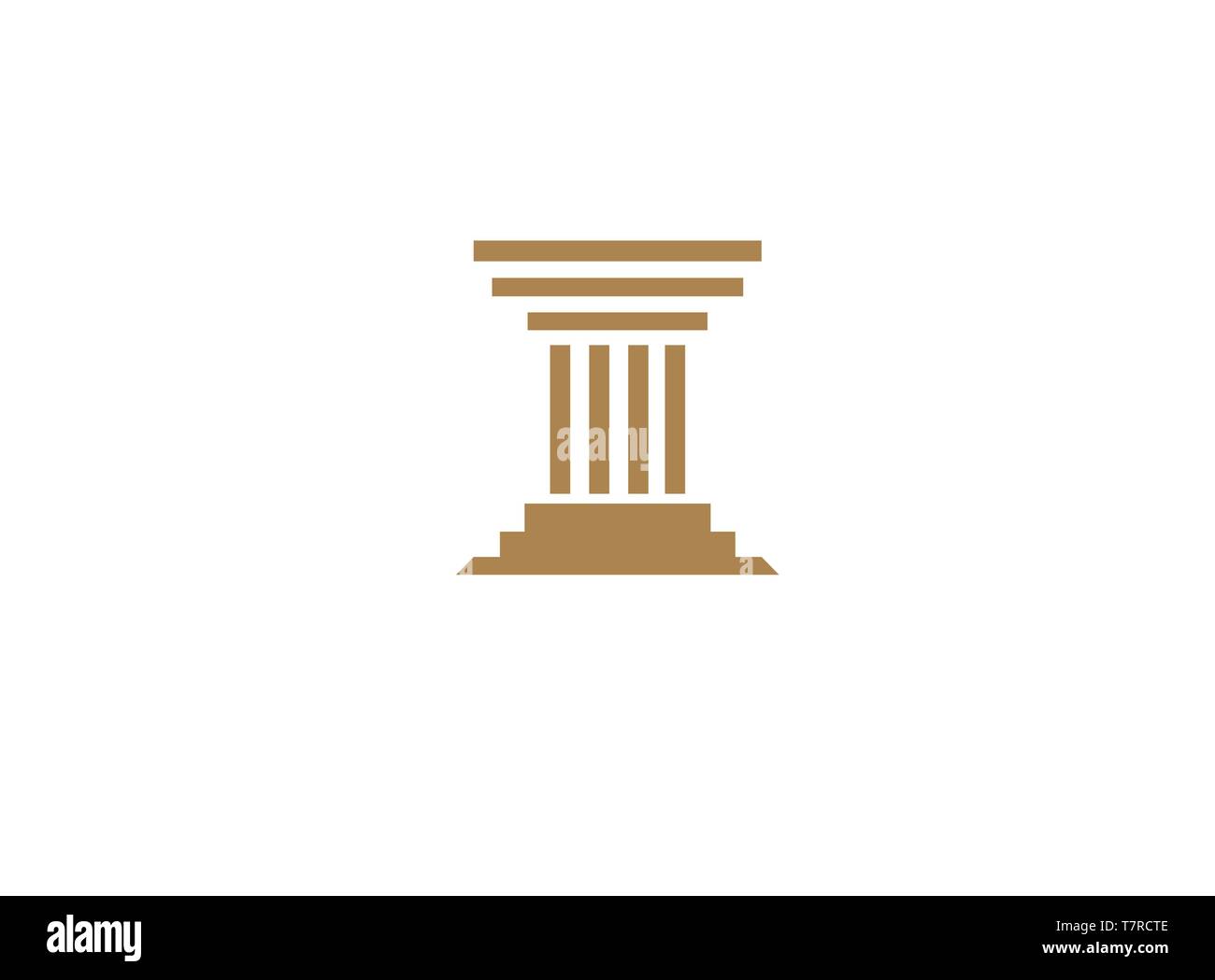 Gesetz Gebaude Gerechtigkeit Fur Logo Design Illustration Stock Vektorgrafik Alamy