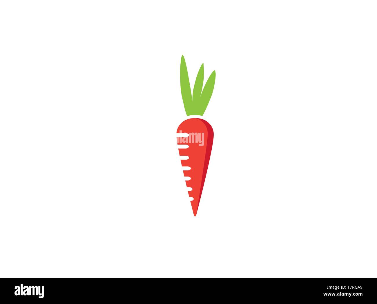 Ebbe ein Gemüse orange Karotte für Logo Design Illustration Stock Vektor