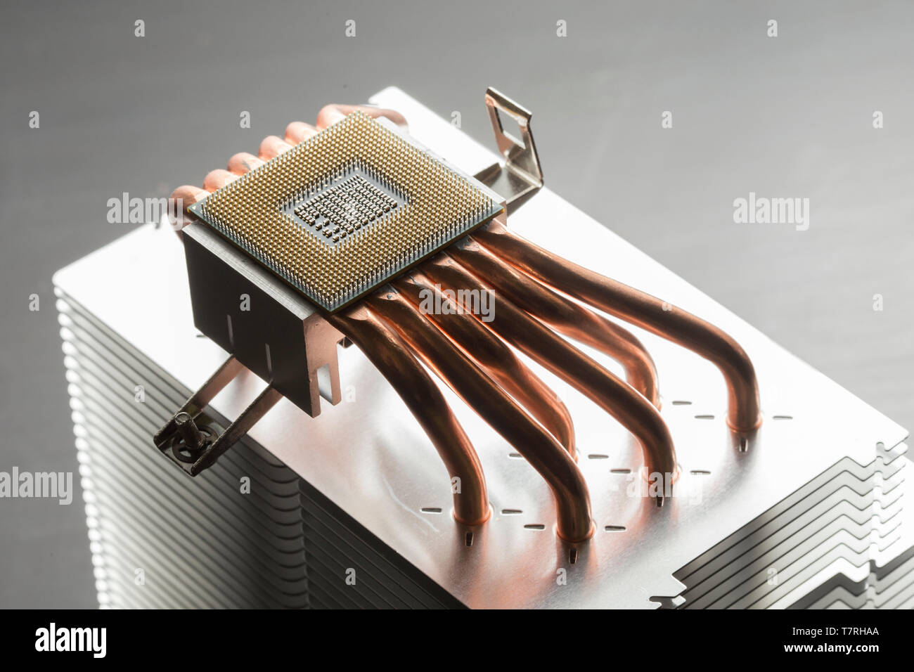 CPU-Kühler Kühlkörper Stockfoto
