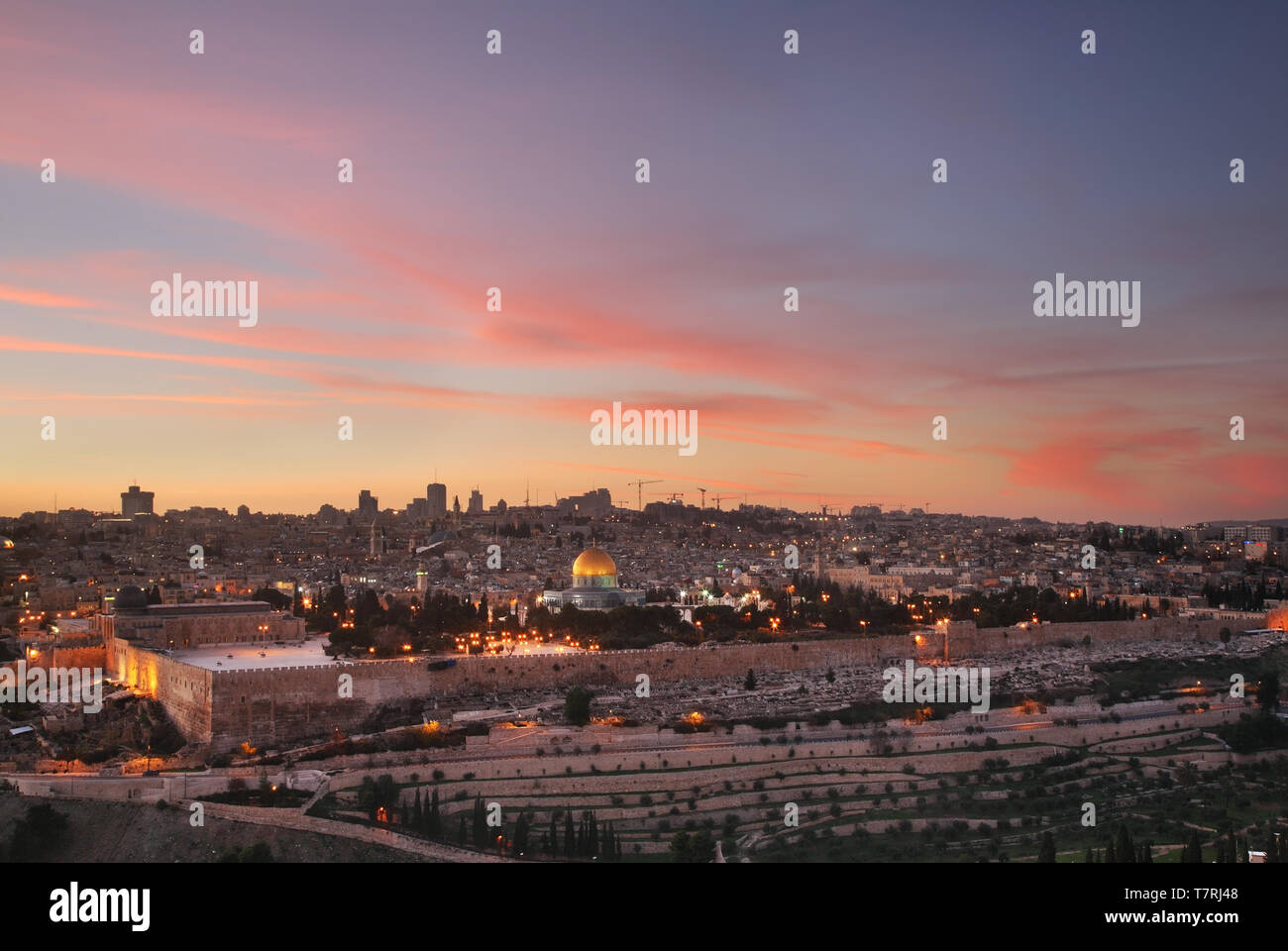 Panoramablick über Jerusalem. Israel Stockfoto