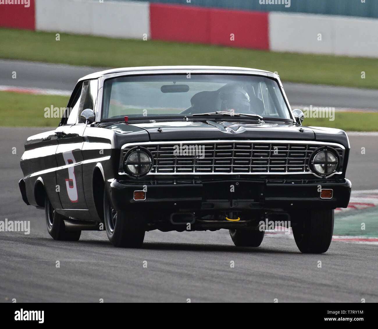 Leo Voyazides, Simon Hadfield, Ford Falcon, HRDC Coys Trophäe, Tourenwagen 1958 bis 1966, Donington historische Festival, Mai 2019, Motor Racing, Motor sp Stockfoto