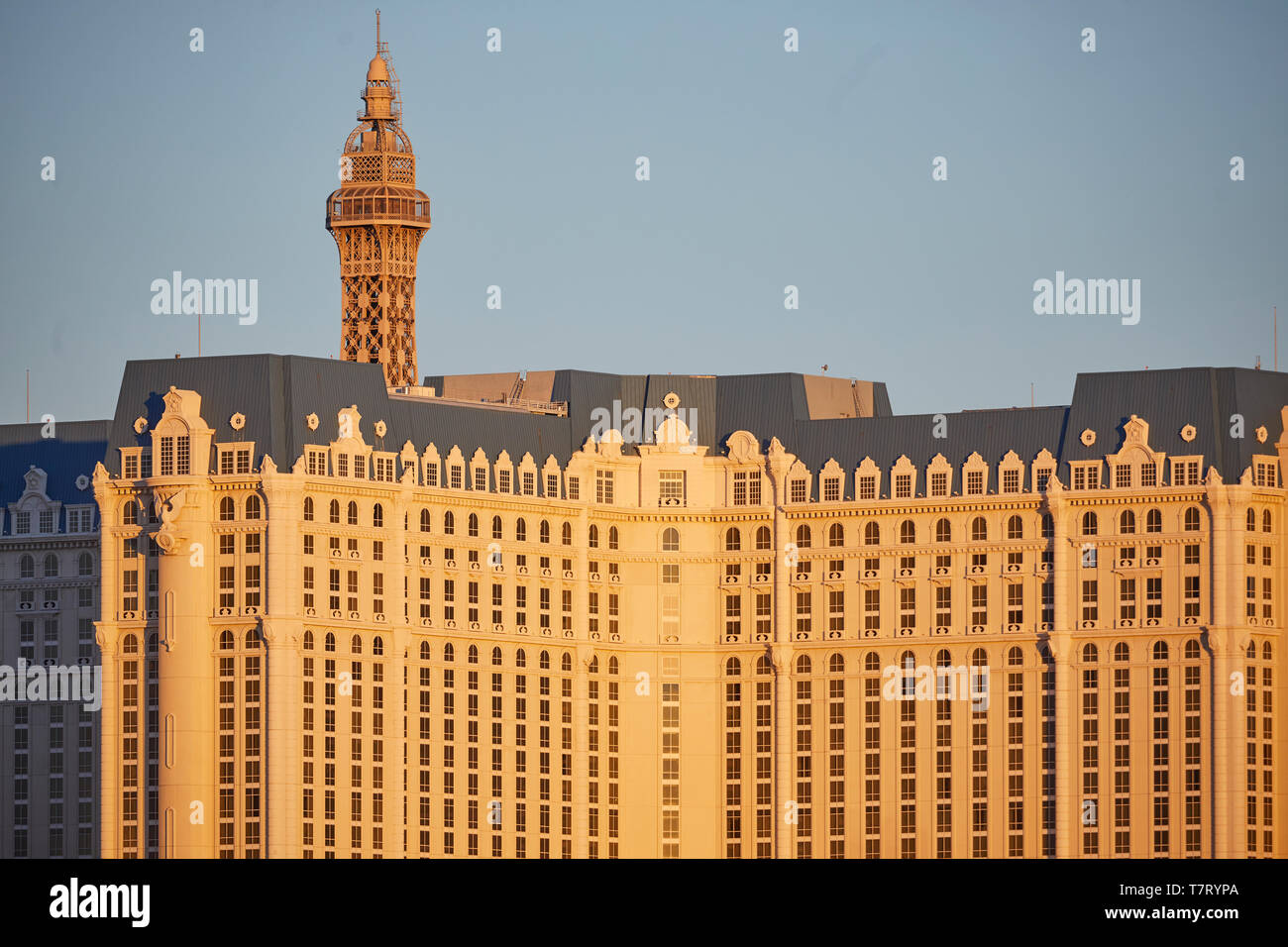 In Las Vegas, Nevada USA, Skyline des Streifens, Paris Stockfoto