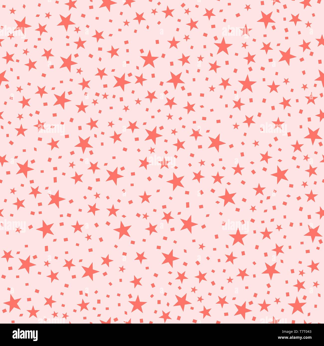 Zusammenfassung nahtlose Sterne Hintergrund. Vector Illustration. Trendy pink Farbe Hintergrund Stock Vektor