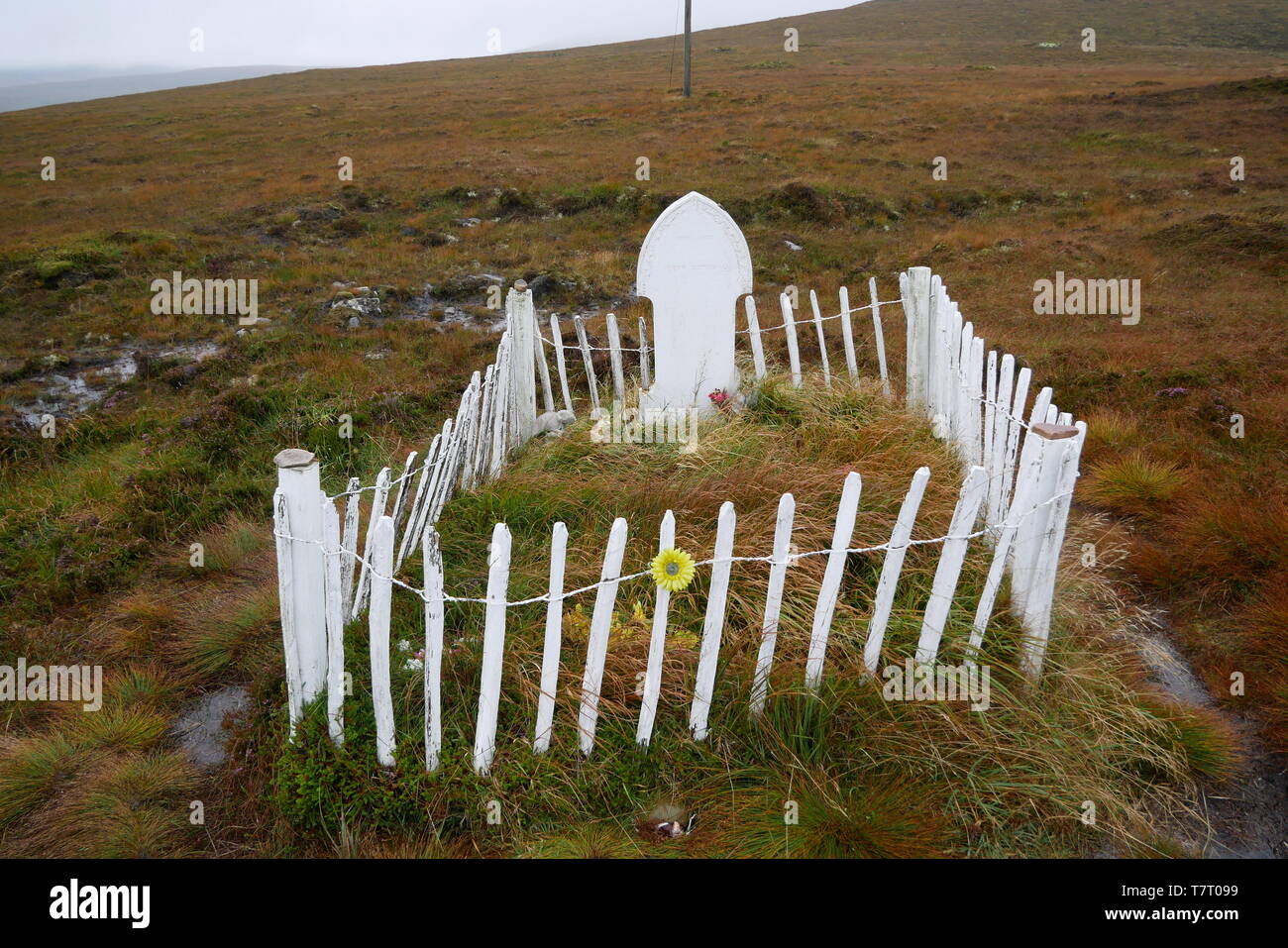 Das Grab von Betty Corrigall, auf der Insel Hoy, in Orkney, Großbritannien Stockfoto