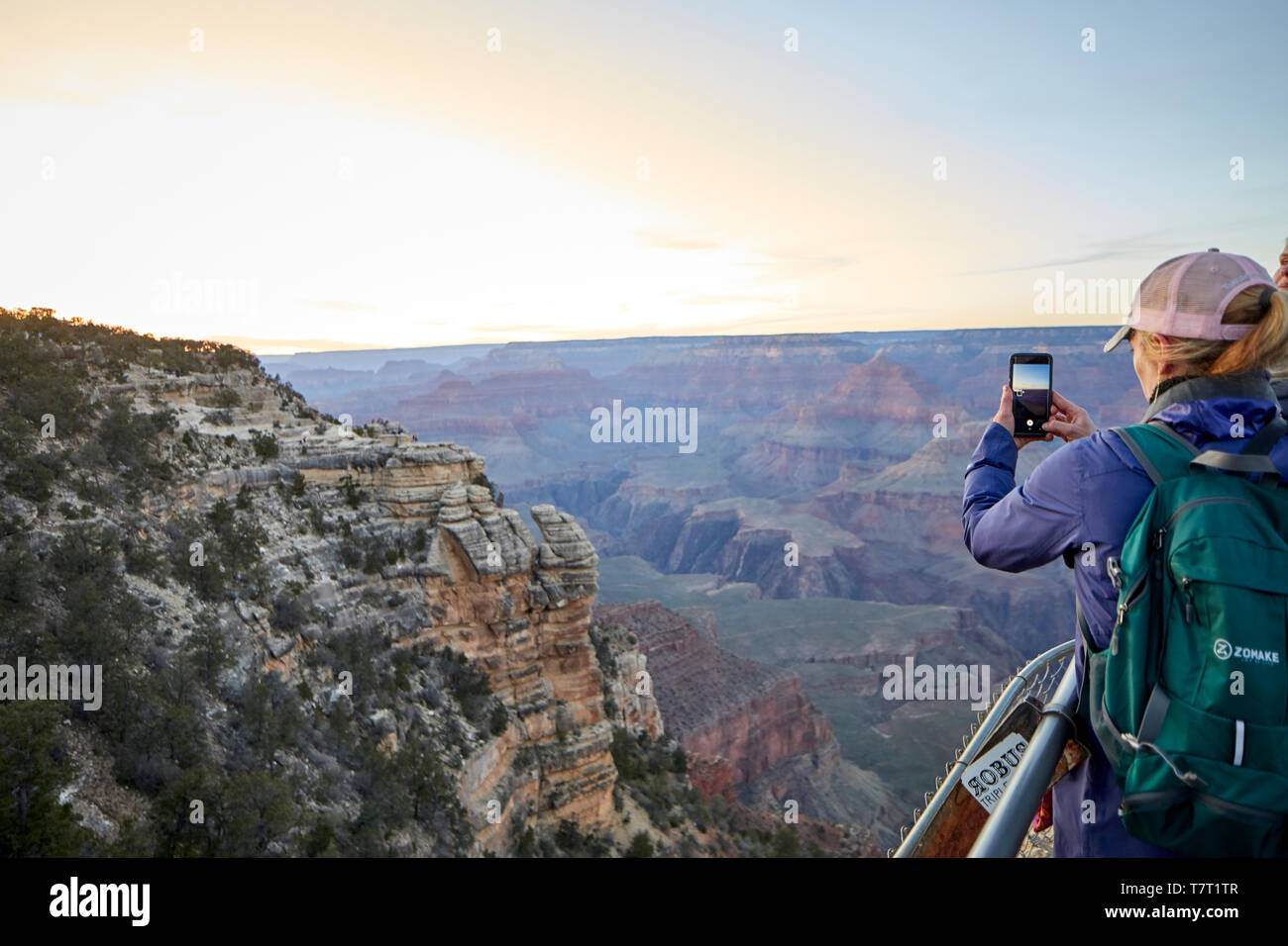 Wahrzeichen der Grand Canyon National Park South Rim steile Schlucht geschnitzt von den Colorado River in Arizona, Usa Stockfoto