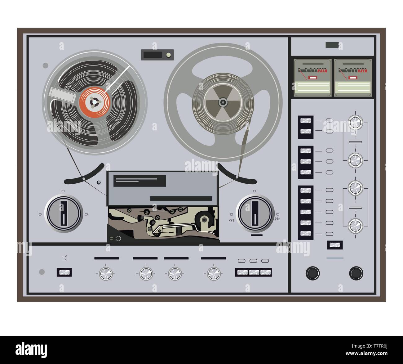 Vector Illustration von Retro tape recorder Stock Vektor