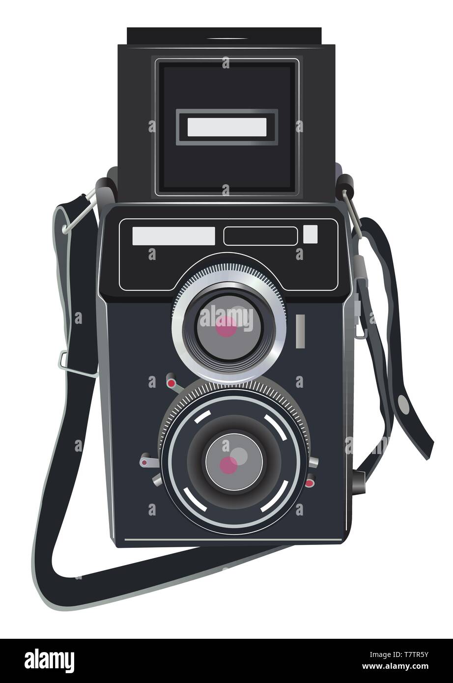 Vector Illustration von retro Foto Kamera Stock Vektor