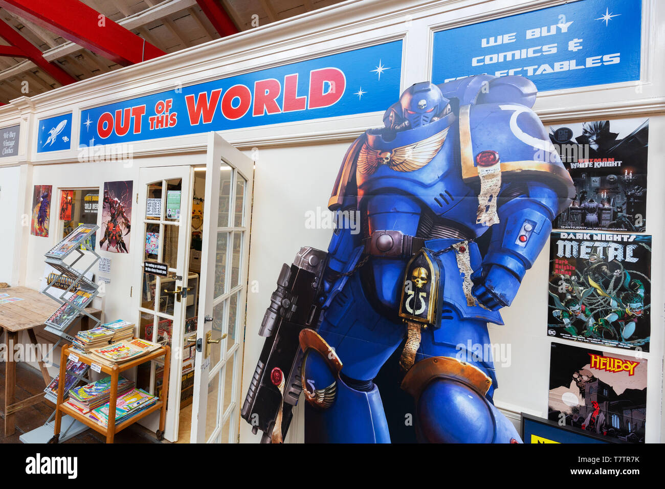 Comic Book Store UK - Nicht von dieser Welt comic Buchladen, der Galerie Markthalle, Worcester Worcestershire DE Stockfoto