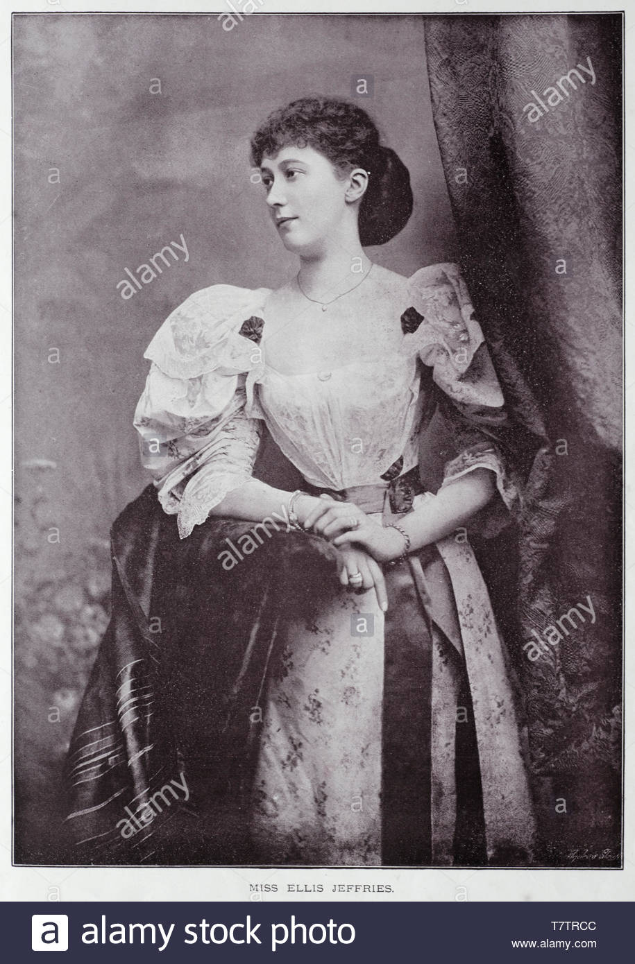 Ellis Jeffries, 1868-1943, war eine englische Schauspielerin, Foto aus dem Jahr 1890 s Stockfoto