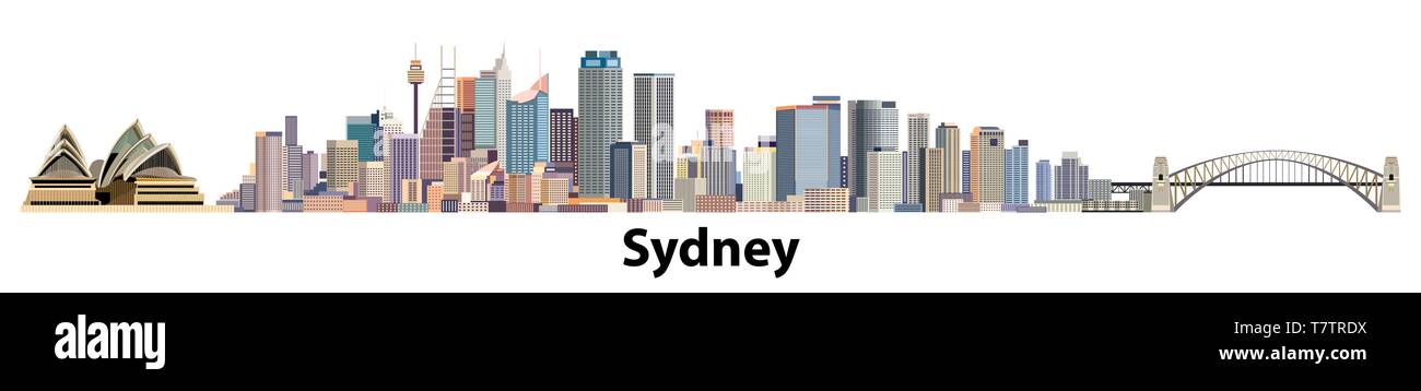 Vector Illustration von Sydney Skyline der Stadt. Stock Vektor