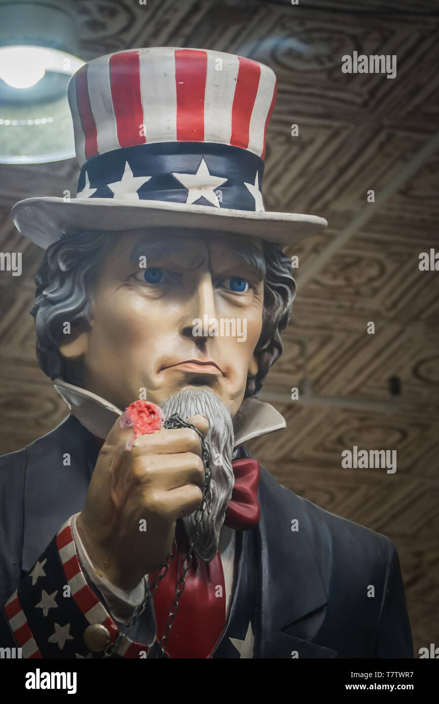 Figurine reale Größe des berühmten allgemeine Einstellung der amerikanischen Armee' ich ohne seine Index möchten Sie ' Stockfoto